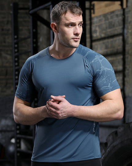 Ice Silk Short Sleeve Sports Top Men's Quick Drying Clothes Running Fitness T-shirt