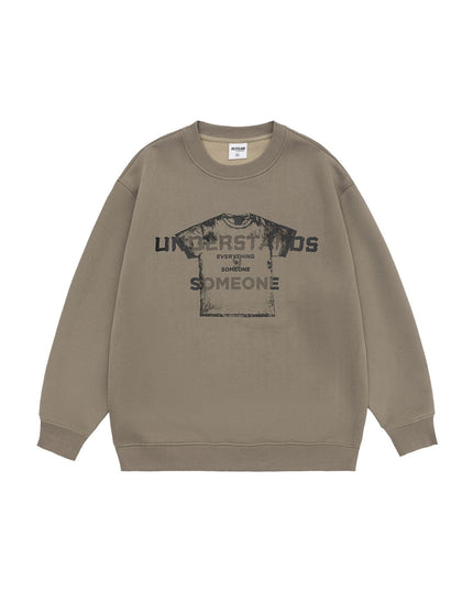 Design Sense Printed Crew Neck Sweatshirt Men