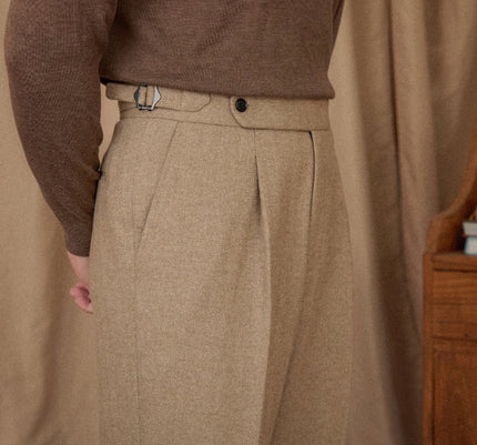 Naples Casual High Waist Straight Trousers