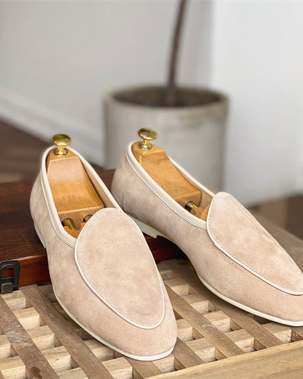 Men's Casual Retro Leather Slip On Shoes