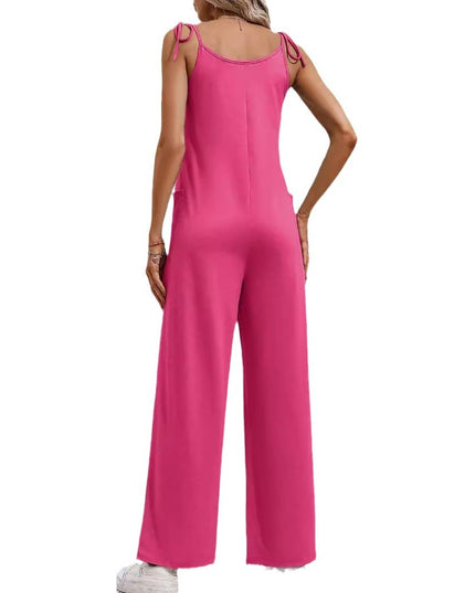 Women's Sling Straight Wide Leg Jumpsuit Trousers