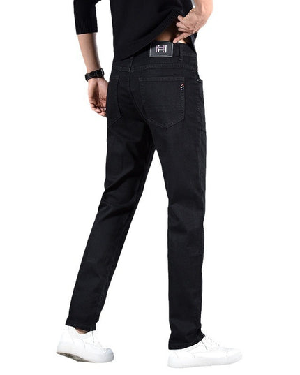 New Slim Fit Youth Casual Straight-leg Cotton Jeans Men