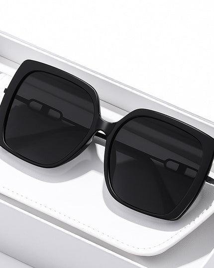 Large Framed Metal Polarized Sunglasses For Women Driving With Sunglasses