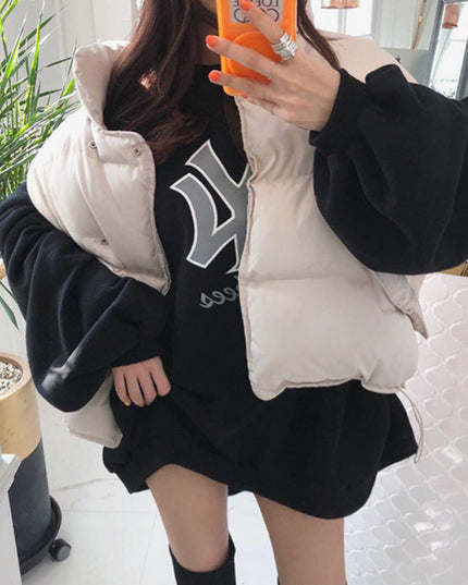 Women's Korean Style Lazy Style All-match Down Cotton Bread Coat Vest