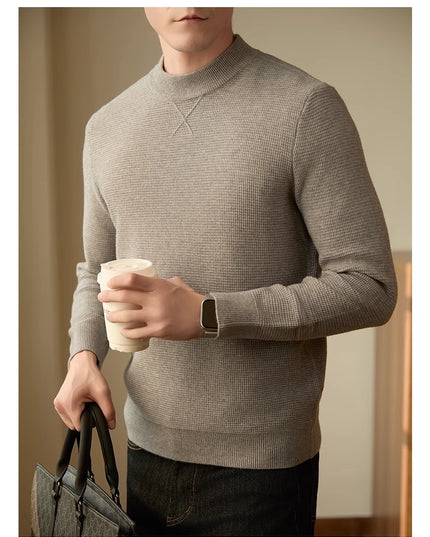 Men's Thickened Long-sleeved Round Neck Simple Casual All-match Sweater