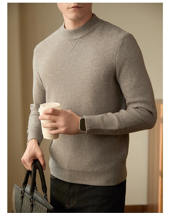 Men's Thickened Long-sleeved Round Neck Simple Casual All-match Sweater