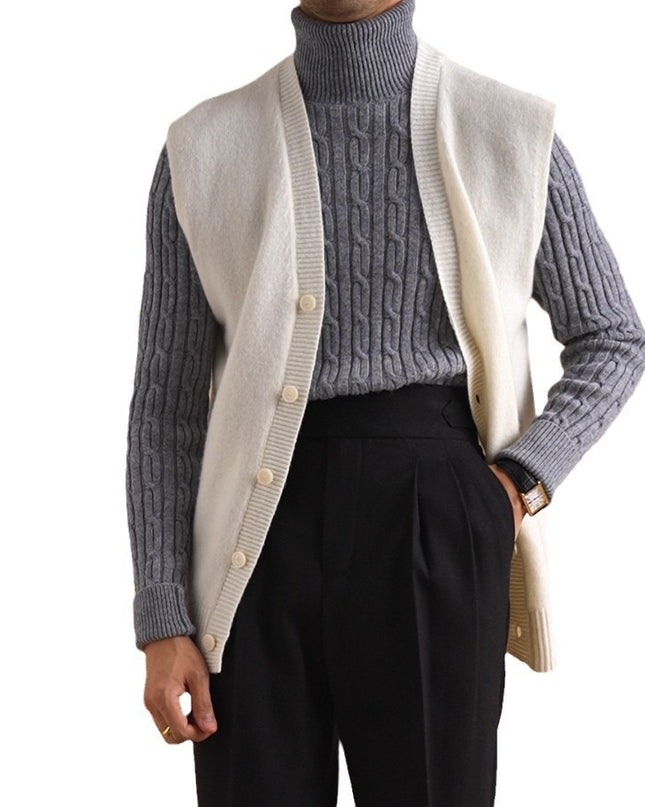 Turtleneck Sweater Men's Long Sleeve Casual