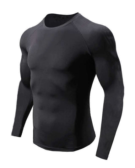 Men's High Collar Fitness Long Sleeve Tight Running