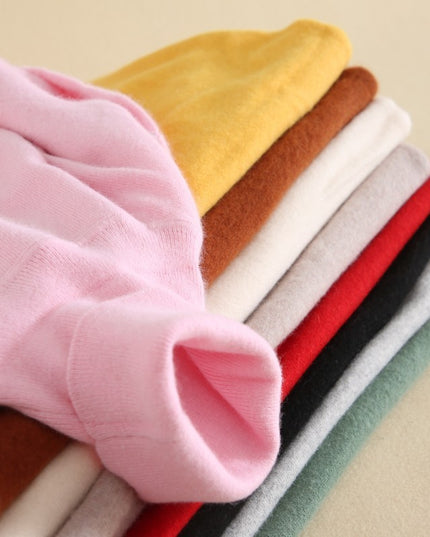Cashmere Sweater High Lapel Knitted Pullover Bottoming Shirt