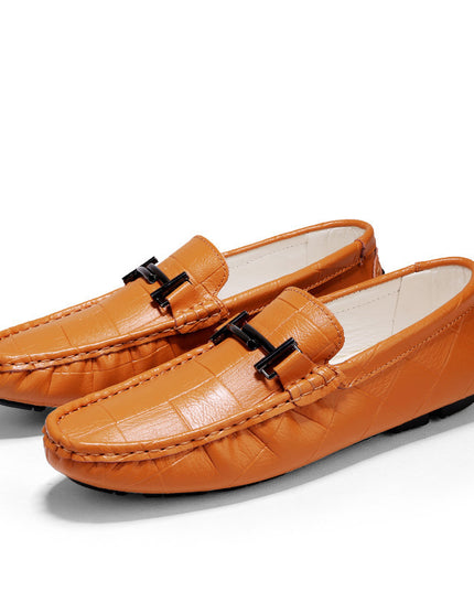 Casual Leather Shoes British Large Size Breathable Men's Peas Shoes