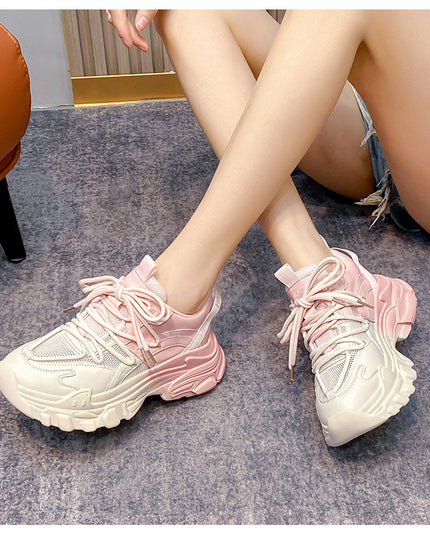 Green Contrast Gradient Ins Sneakers