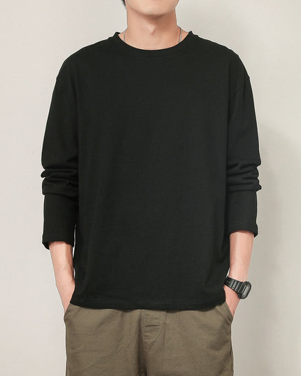 Long Sleeve T-shirt Bottoming Shirt Youth Casual American Round Neck Top