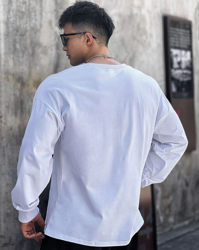Loose Fitness Clothes Sports Clothes Long Sleeve T-shirt Pullover Hoodie Thin Section Men
