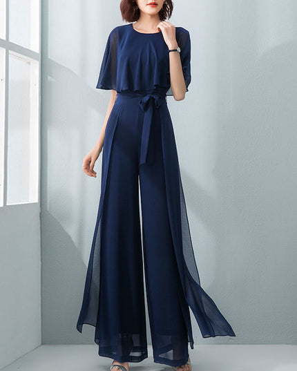 Ruffle Sleeve Jumpsuit Women's Long