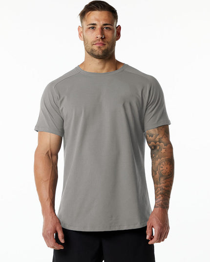 Men's Solid Color Casual Cotton Crew Neck Short Sleeves