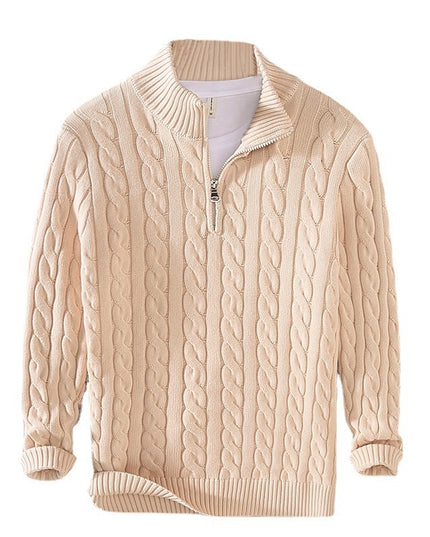 Sweater Loose Zip Pullover Knitting Sweater Coat Men