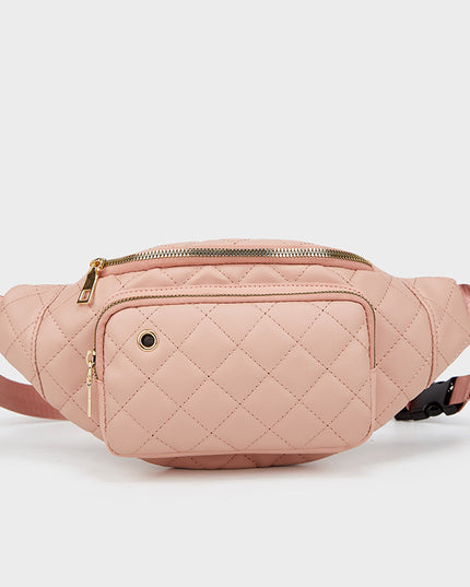 New Women's Fashion Embroidered Crossbody Bag Casual Rhombus Pu Pocket