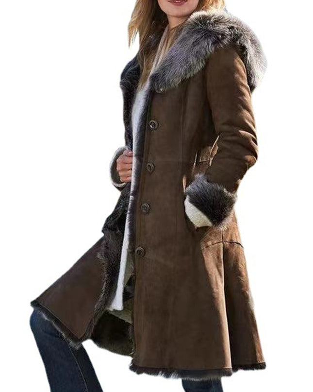 Women's Fur All-in-One Medium Hooded Jacket