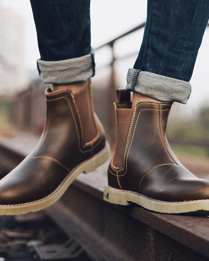 Men's Casual British Style Chelsea Dr Martens Boots