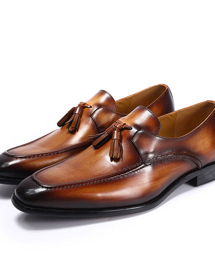 New Style Casual Business Leather Shoes Men's Tassel A Pedal