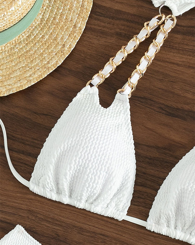 Suspenders High Waist Split Swimsuit Women