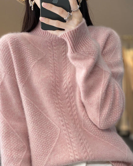 Half-high Collar Women's Short Cashmere Sweater