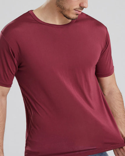 Men's Mulberry Silk Loose Round Neck Silk T-shirt