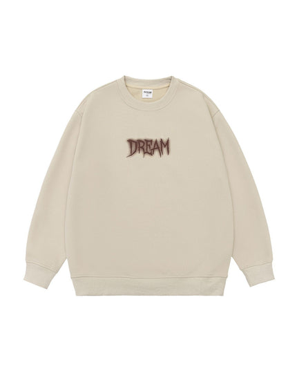 Men's American Style Trend Letters Printed Crew Neck Sweatshirt