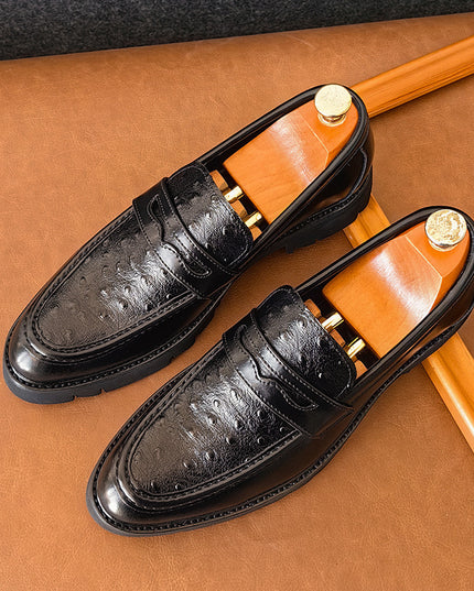 British Leather Shoes Men's Korean-style Fashion Casual