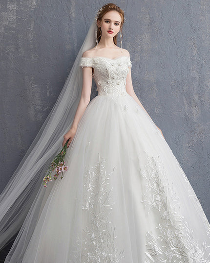 One-shoulder Bride Was Thin, High-waisted, Pregnant Women, Simple And Small, Tailed