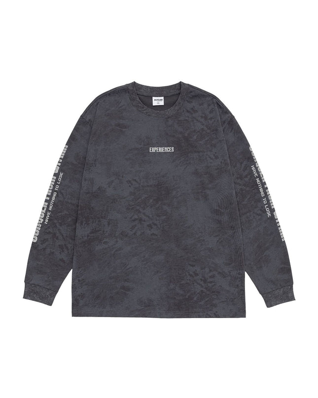 Retro Crew Neck Long-sleeved T-shirt Male Letter Printed Loose Casual Bottoming Bottoming Shirt