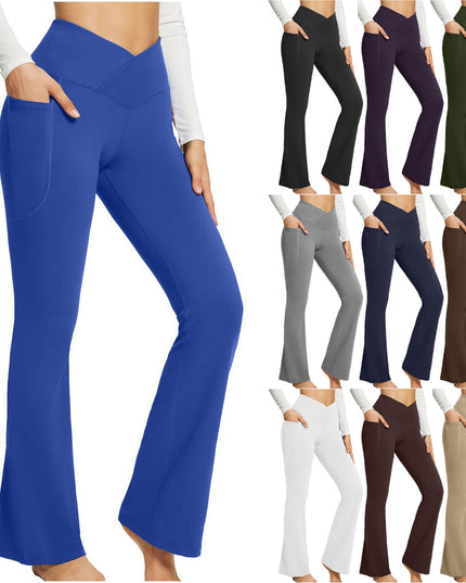 High Waist Slim Fit Wide Leg Yoga Pants Women