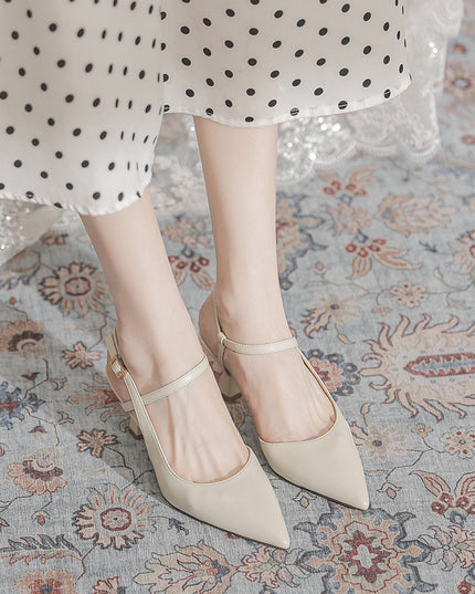 Women's French Retro Pointed-toe Stiletto Sandals