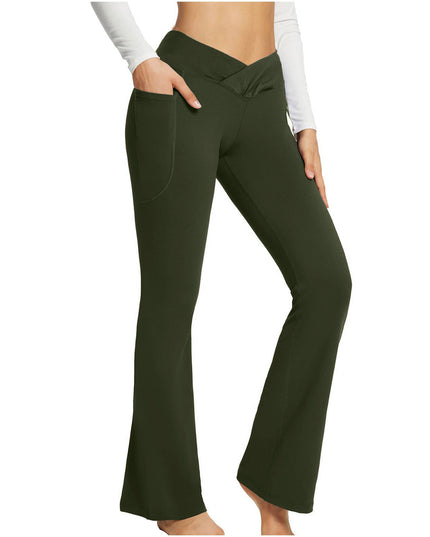 High Waist Slim Fit Wide Leg Yoga Pants Women