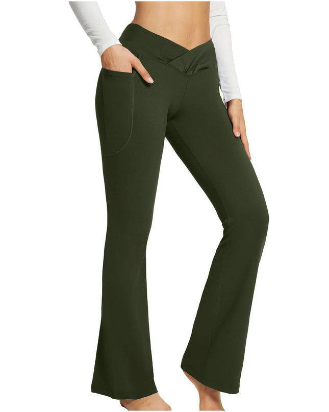 High Waist Slim Fit Wide Leg Yoga Pants Women