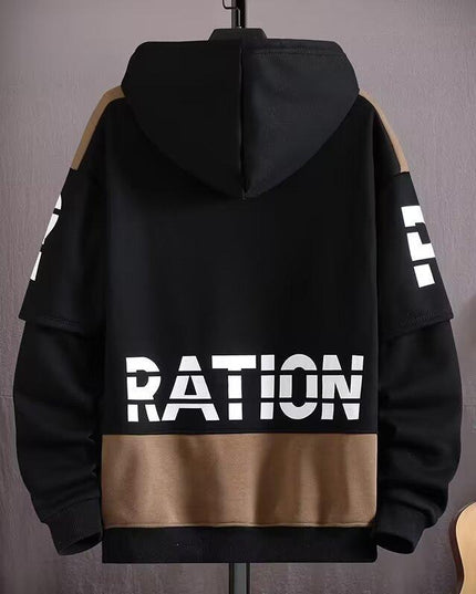 Spring And Autumn Hooded Sweater Fleece-lined Boys And Teenagers Sports Clothing