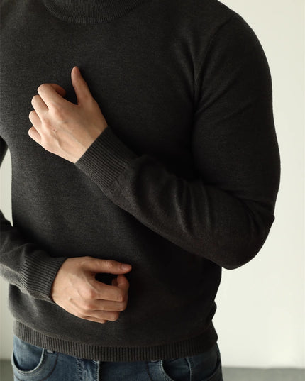 Modal Soft Glutinous Skin-friendly Half Turtleneck Warm Long Sleeves Sweater