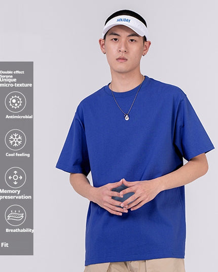 Heavy Cool Feeling High Quality T-shirt Sports Outdoors Sweat-absorbing Breathable