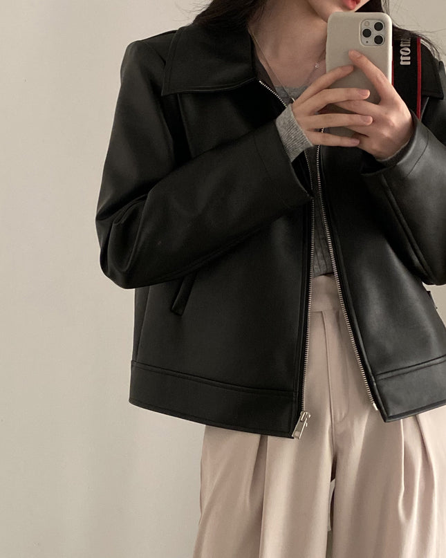 Handsome Cool Girl Versatile Motorcycle Jacket