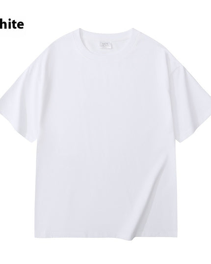 Heavy Men And Women Solid Color Young Couple T-shirt