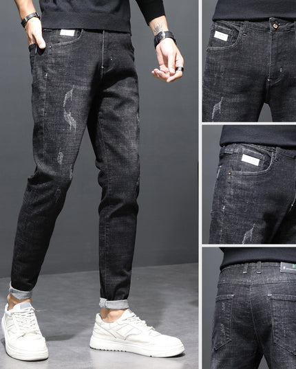 Autumn Men's Jeans Slim Feet