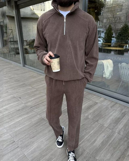 Men's European And American Simple Casual Sweatshirt Outfit