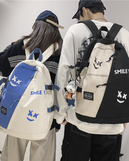 Splice Color Contrast High-capacity Backpack For Men