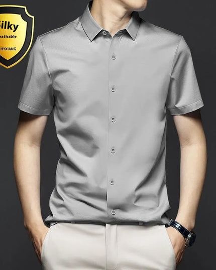 Non-ironing Short-sleeved Shirt Men's Anti-wrinkle Business