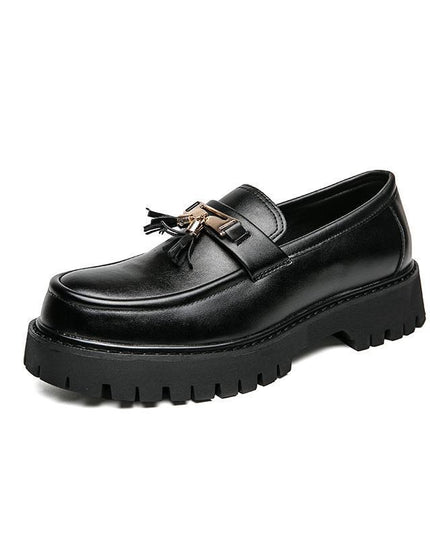 Men's Shoes British Style Black Leather Shoes
