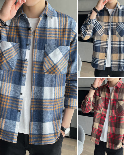 Men's Versatile Casual Loose Brushed Soft Shirt Coat