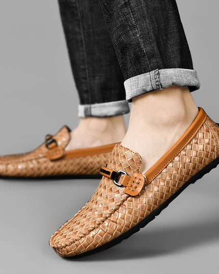 Men's Casual Leather Shoes Flat Heel