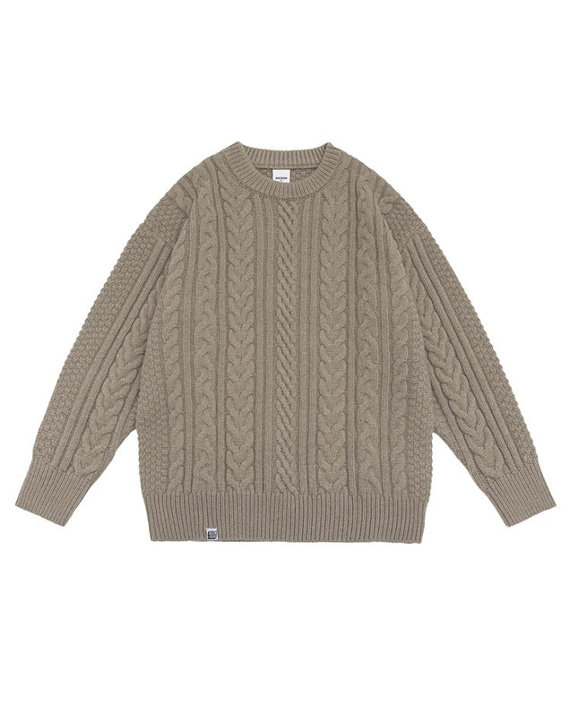 Japanese-style Retro Brocade Same Round Neck Sweater