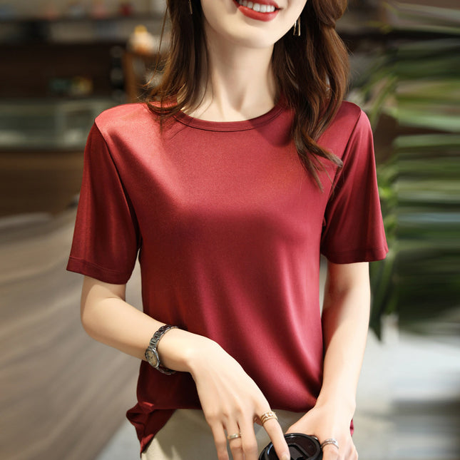 Vest Beautiful French Base Shirt Loose Satin Top