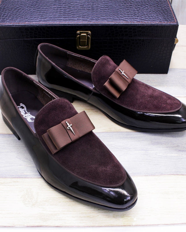 Matte Leather Patent Leather Men's Shoes